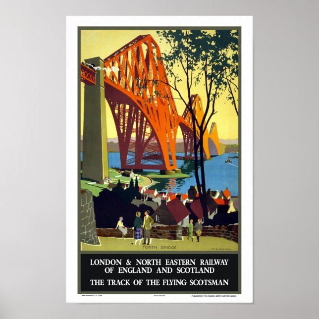 Affiche Forth Bridge, Écosse - Vol Scotsman (Devant)