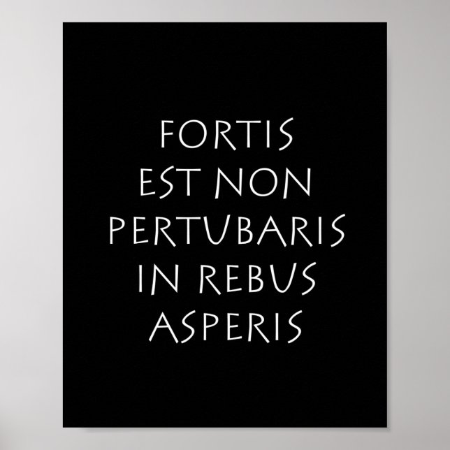 Affiche Fortis est non pertubaris in rebus asperis (Devant)