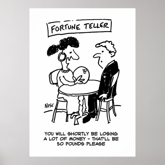 Affiche Fortune Teller prédit une perte financière (Devant)