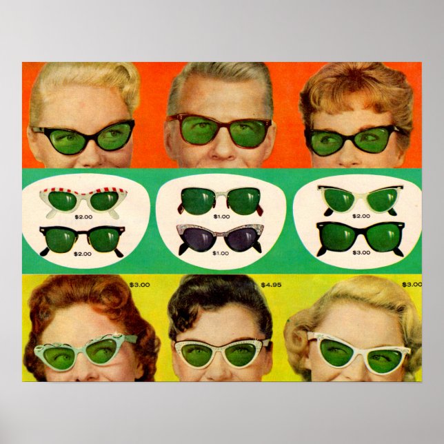 Affiche Foster Grant et années 1950 (Devant)