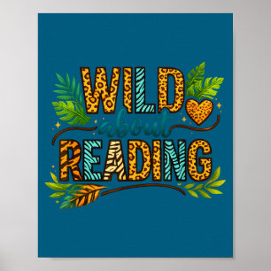 Affiche Fou de lecture de livres et de bibliophile