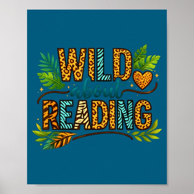 Affiche Fou de lecture de livres et de bibliophile (Devant)
