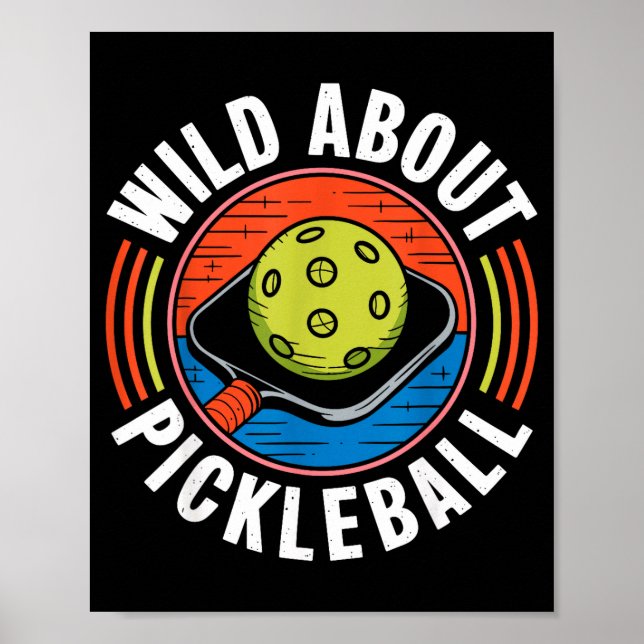 Affiche Fou de pickleball drôle pickle ball  (Devant)