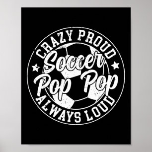 Affiche Fou fier footballeur Pop Pop d'un joueur de foot P