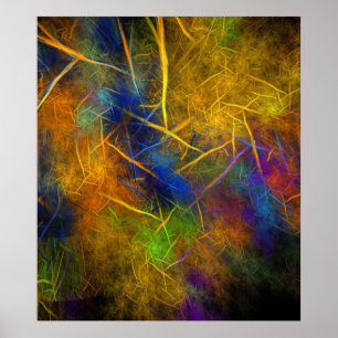 Affiche Foudre fractale (flamme de tempête)