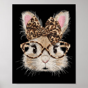 Affiche Foulard à tête de lapin drôle pour femmes Gles Ban