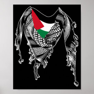 Affiche Foulard palestinien, drapeau palestinien
