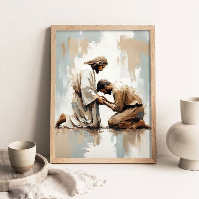 Affiche Foundation of Faith, Christian Art, Jesus Supporti (Créateur téléchargé)