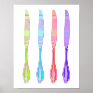 Affiche Four Knives Kitchen Art