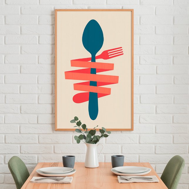 Affiche Fourchette et cuillère (Créateur téléchargé)