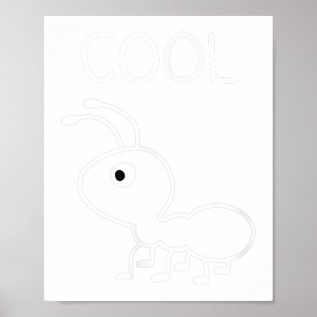 Affiche Fourmi Cool, Jeux de mots, Drôle, Blagues, Sarcast (Devant)