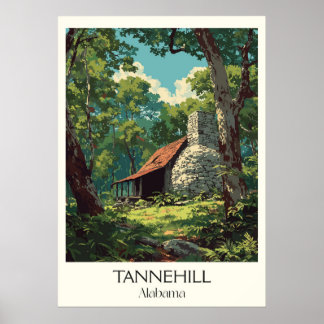 Affiche Fourneau Historique de Tannehill Alabama