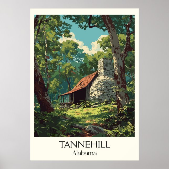 Affiche Fourneau Historique de Tannehill Alabama (Devant)