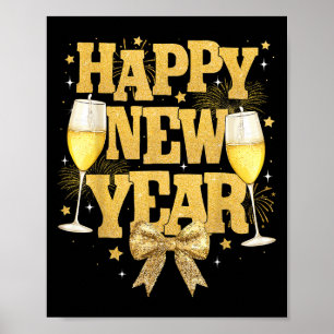 Affiche Fournitures pour la fête du Nouvel An 2025 Bonne A