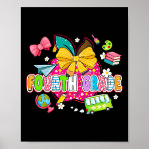 Affiche Fournitures Preppy Quatrième année Joyeux Dernier