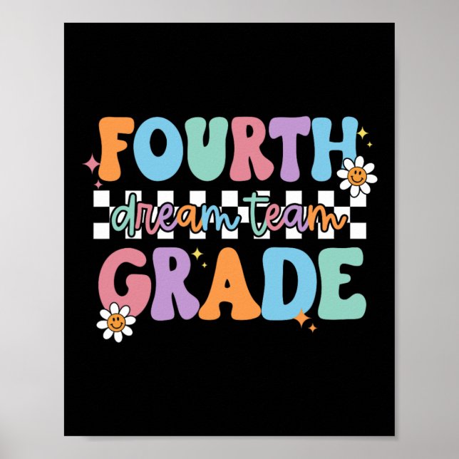 Affiche Fourth Grade Dream Team Back To School 4th Grade T (Devant)