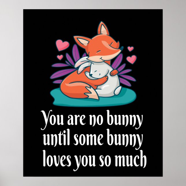Affiche Fox And Bunny Couple Love Peace Friends (Devant)