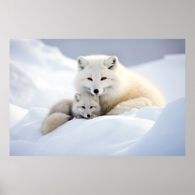 Affiche Fox Animal Wild Beauté Liberté Wilderness Wall Art (Devant)