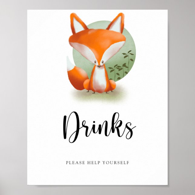 Affiche Fox Cub - Boissons vous aider (Devant)