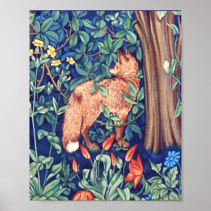 Affiche Fox Dans La Forêt William Morris