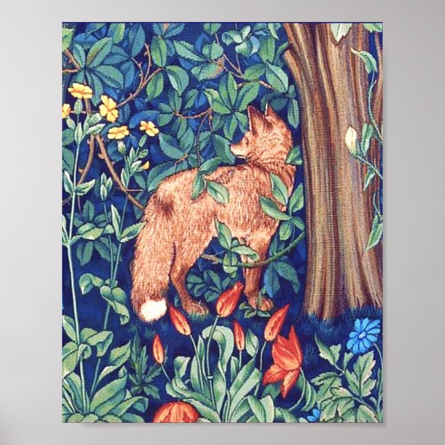 Affiche Fox Dans La Forêt William Morris (Devant)