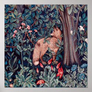 Affiche Fox dans la forêt, William Morris