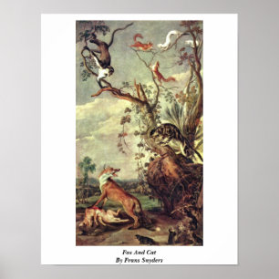 Affiche Fox Et Chat De Frans Snyders