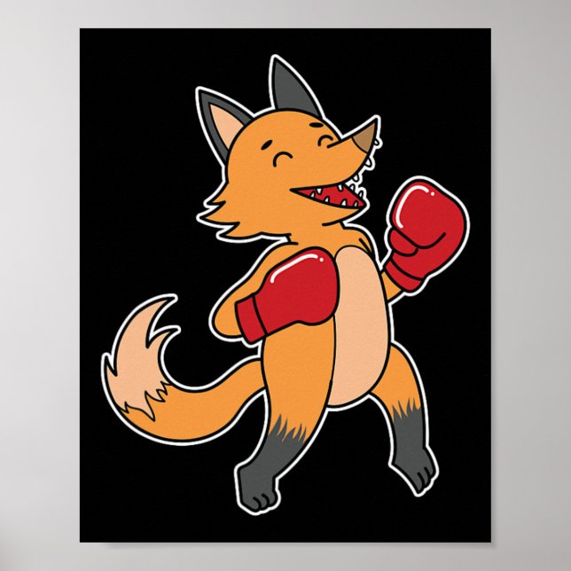 Affiche Fox fait la boxe (Devant)