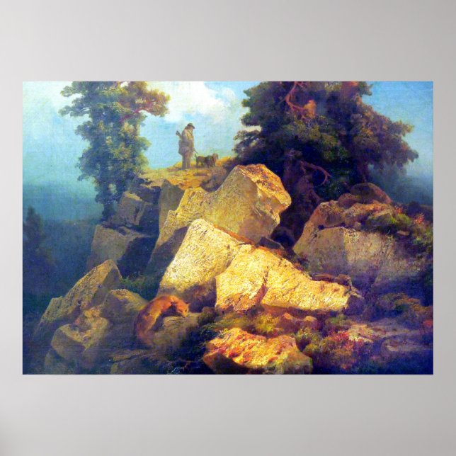 Affiche Fox Hunt Josef Navrátil Après 1850 (Devant)