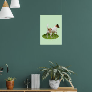 Affiche Fox Terrier En alerte,