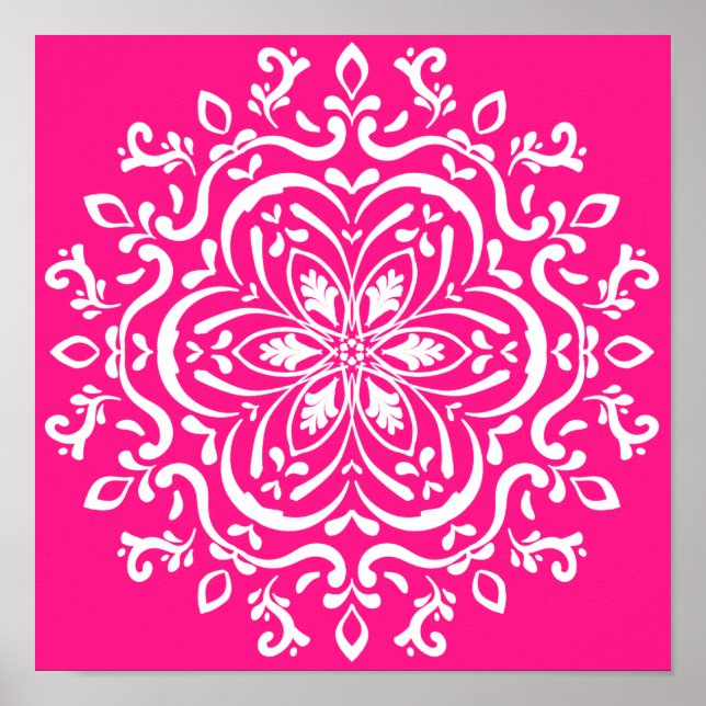 Affiche Foxglove Mandala (Devant)