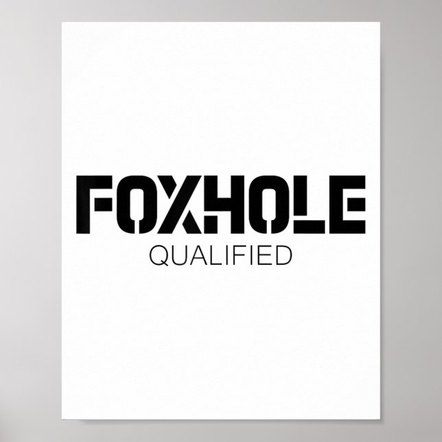 Affiche Foxhole Qualified Military Suprter And Lover Motiv (Devant)