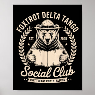 Affiche Foxtrot Delta Tango Club Social Uniquement Vous Po