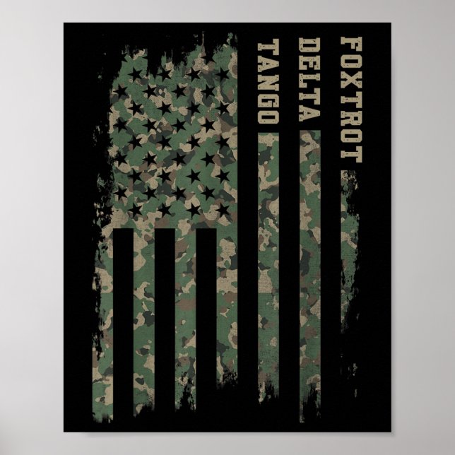 Affiche Foxtrots Delta Tangos Funny Nato Alphabet phonétiq (Devant)
