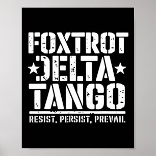 Affiche Foxtrots Deltas Tangos Drôle Résiste Ours 1