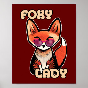 Affiche Foxy Lady Cute Fox