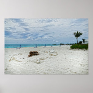 Affiche Foyer de feu de la plage des Bahamas