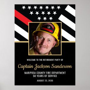 Affiche Foyer de retraite Parti Red Line Drapeau Photo