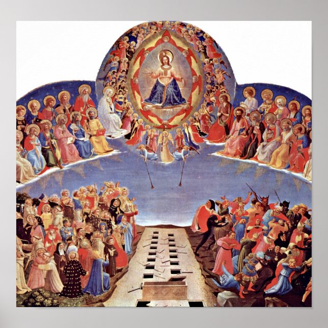 Affiche Fra Angelico - Le jugement Dernier (Devant)