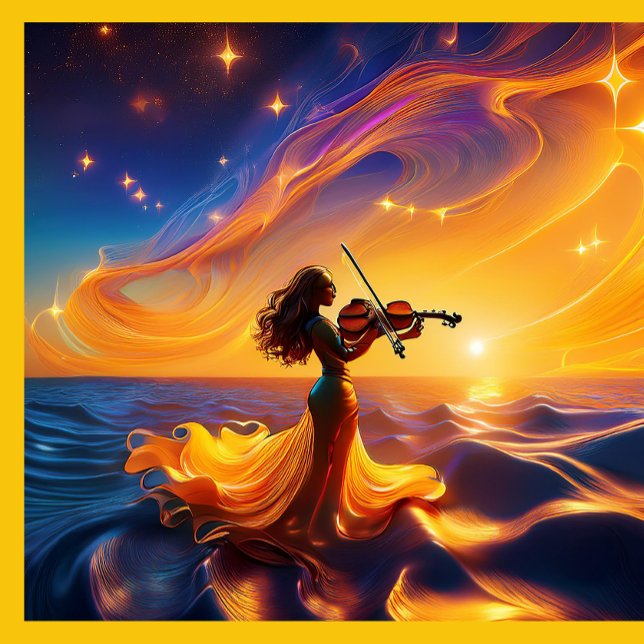 Affiche Fractage Noir Et Or En Fil (Créateur téléchargé)