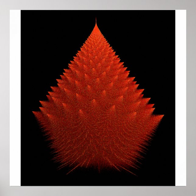 Affiche Fractage Spiky Red "Tree" avec Spikes (Devant)