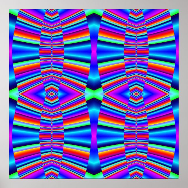 Affiche fractal coloré (Devant)