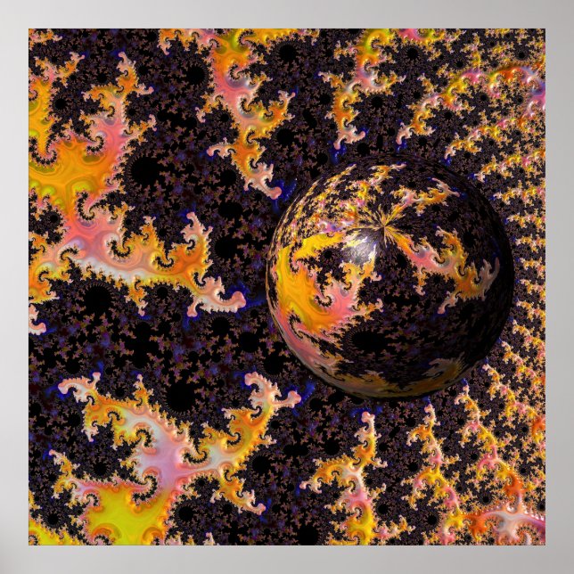 Affiche Fractal Firestorm Sphere (Devant)