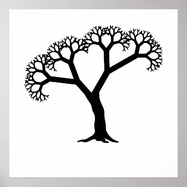 Affiche Fractal Tree Black (Devant)