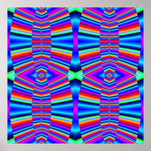 Affiche fractale colorée