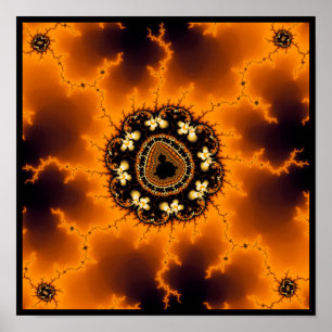 Affiche Fractale de feu Mandelbrot