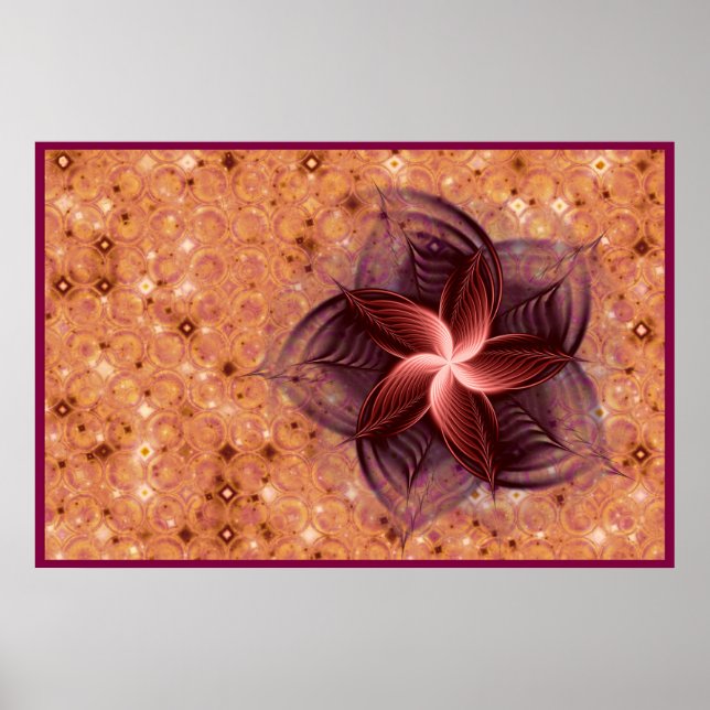 Affiche Fractale de fleur de cuivre (Devant)