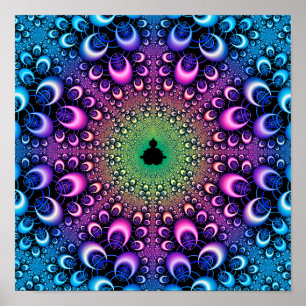 Affiche Fractale de Mandelbrot à cerceaux