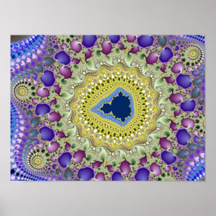 Affiche Fractale de Mandelbrot de la vallée de l'éléphant