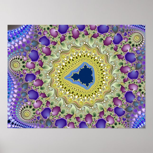 Affiche Fractale de Mandelbrot de la vallée de l'éléphant (Devant)
